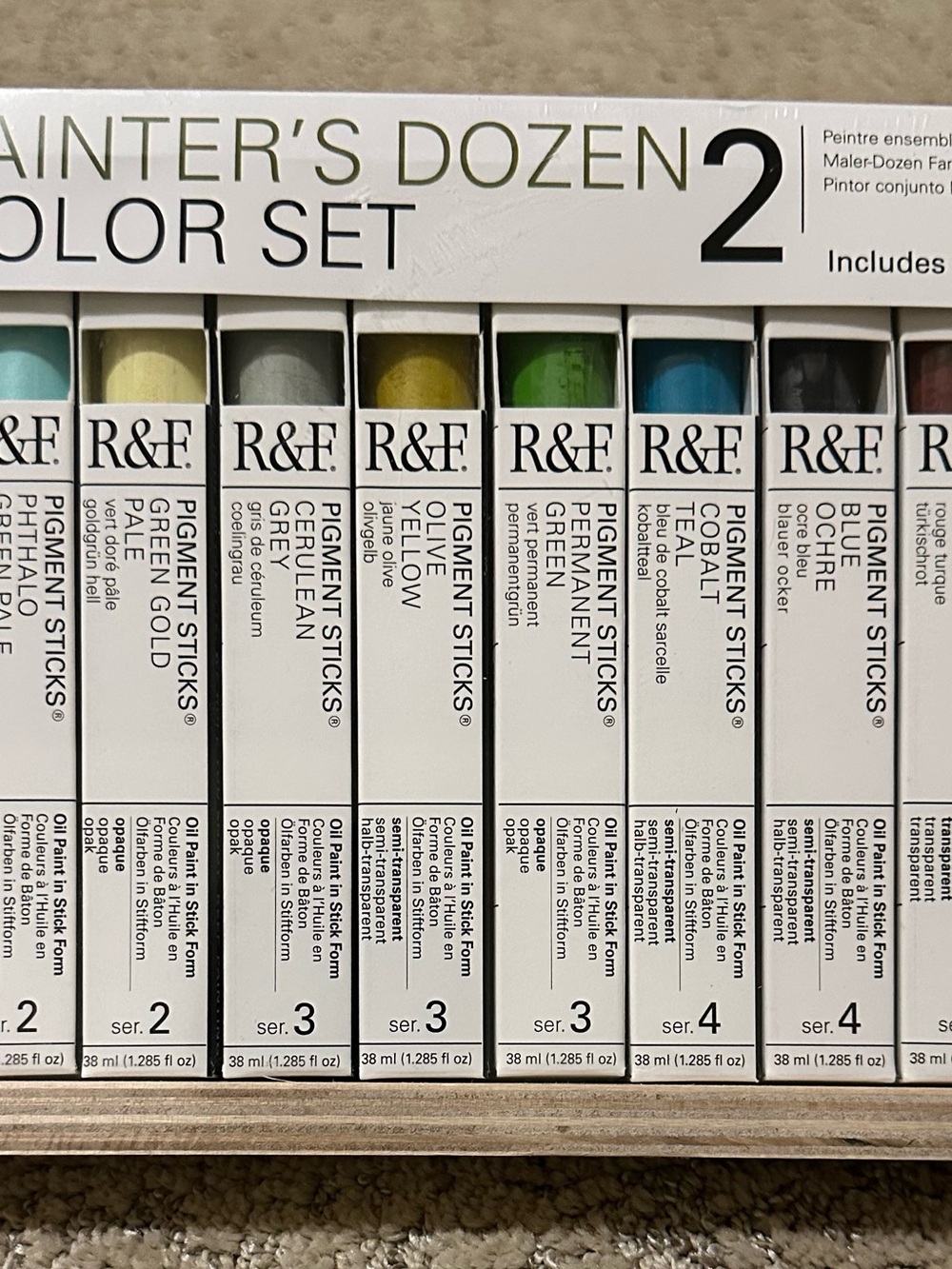 R&F Painter's Dozen Color Set 2 - Multi Colored Pigment Sticks